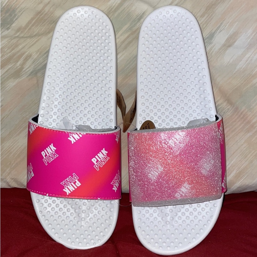 Victoria Secret Pink Logo Slides NEW LG